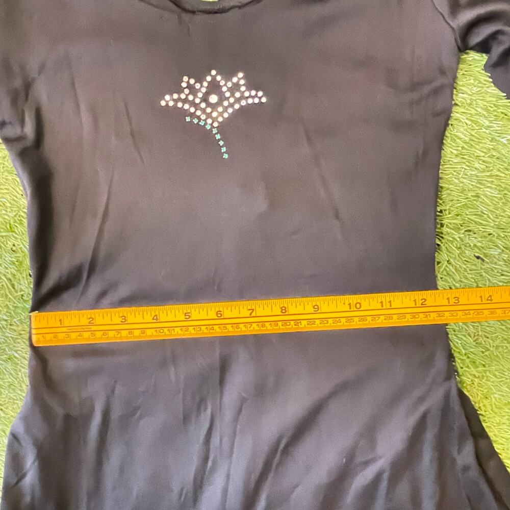 Vintage 1970s Young Edwardian by Arpeja Black Knit Dress SM - Picture 7 of 11